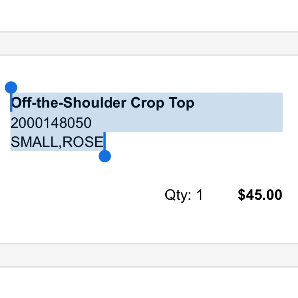 NWT Off The Shoulder Top - Picture 4 of 4